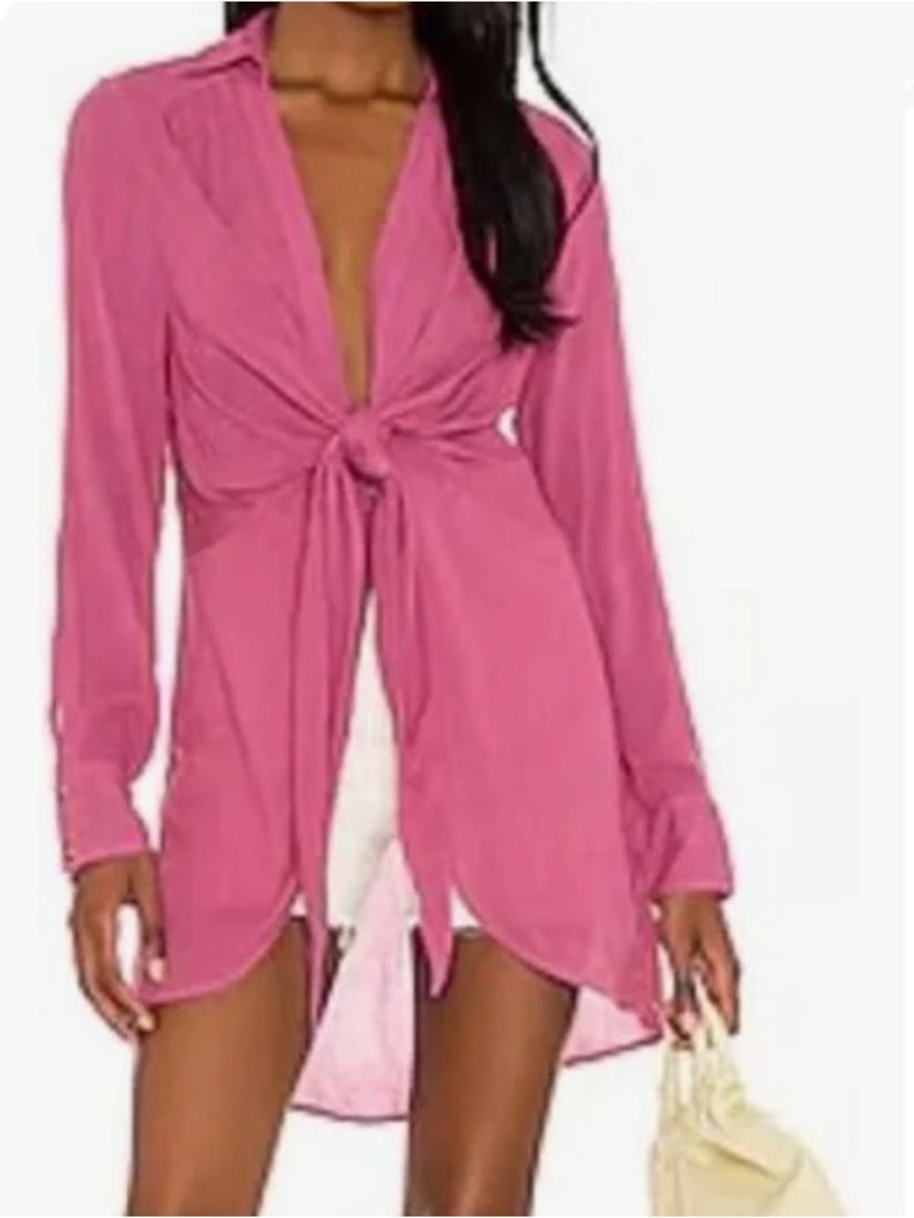 Free People Women's Purple Tie-Front Top size M